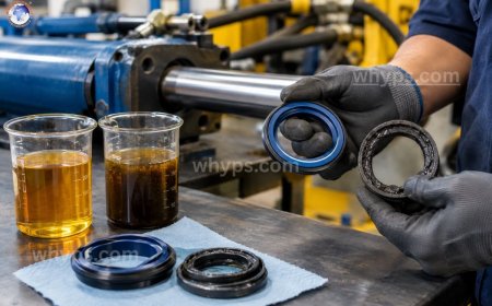 Can old hydraulic oil damage new hydraulic seals?