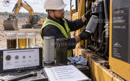 Heavy equipment hydraulic maintenance: oil filtration, micron ratings & contamination control