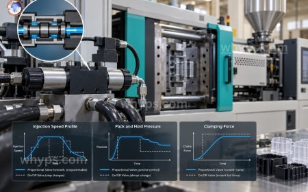 How do proportional valves improve precision in injection molding machines?