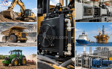What industries use hydraulic heat exchangers and what are they used for?