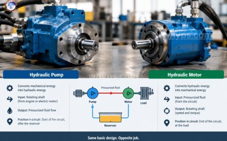 What is the difference between hydraulic pumps and hydraulic motors?