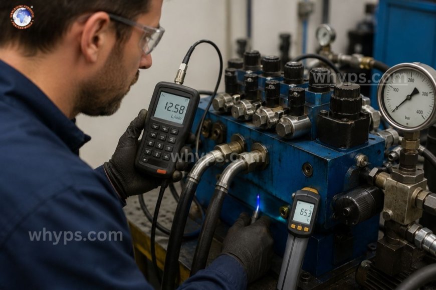 How can I identify internal leakage in hydraulic valves?