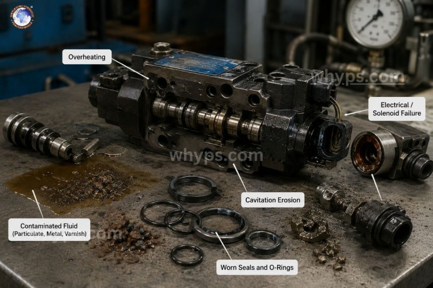 What causes a hydraulic valve to fail?