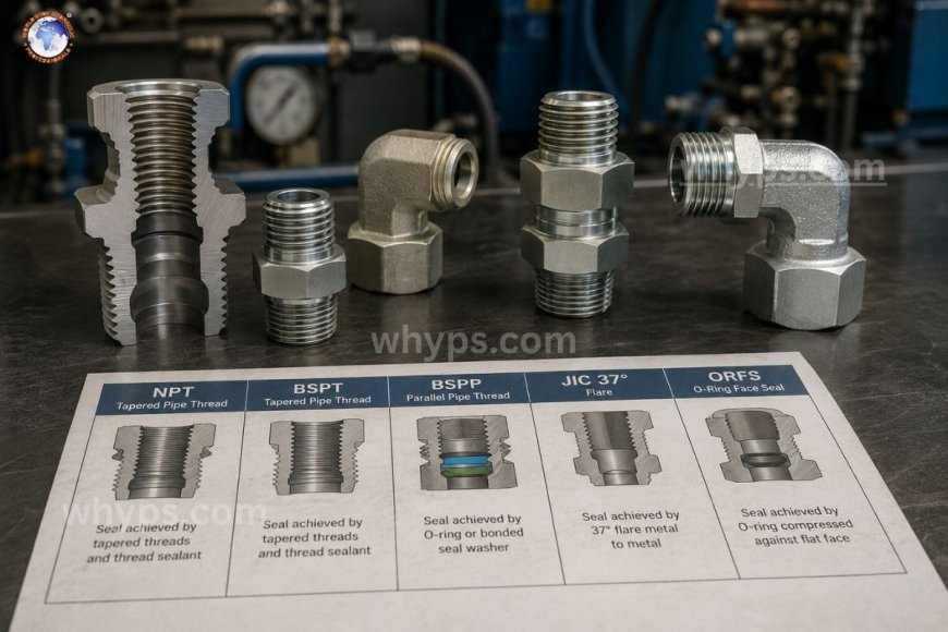 How do hydraulic fitting threads work?