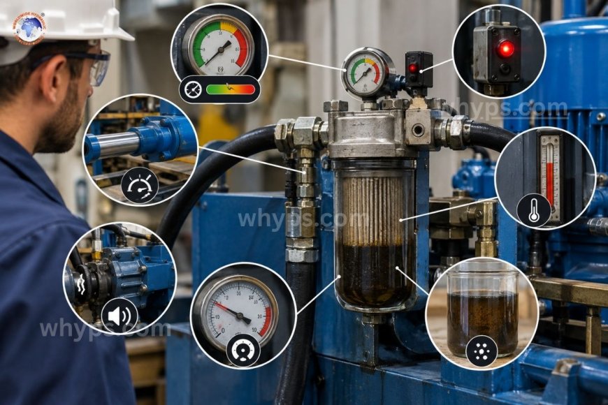 What are the signs of a clogged hydraulic filter?