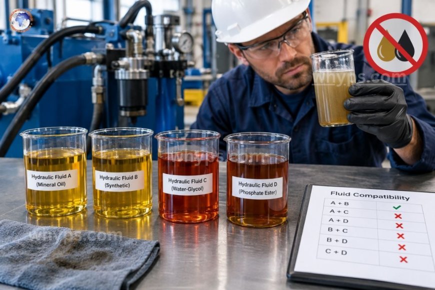Can different hydraulic fluids be mixed together?