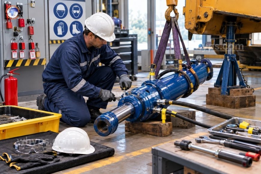 What are the safety precautions during cylinder maintenance or replacement?