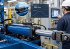 How do position-sensing cylinders improve automated machine control?