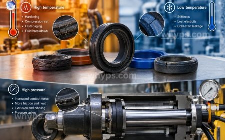 How do temperature and pressure affect hydraulic seal performance?