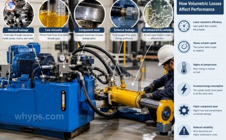 What causes volumetric losses in a hydraulic or fluid system, and how do these losses affect its performance?