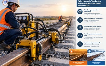 Why is hydraulic tensioning important in continuous welded rails?