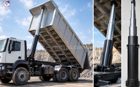 Heavy-duty telescopic hydraulic cylinders for dump trucks