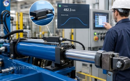 How do position-sensing cylinders improve automated machine control?