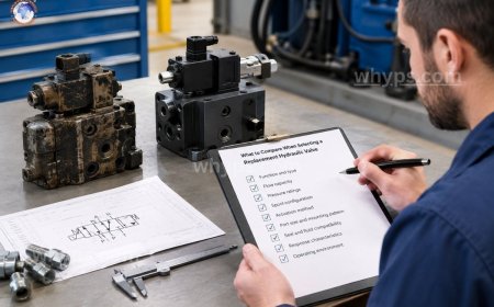 What should you compare when selecting a replacement hydraulic valve?