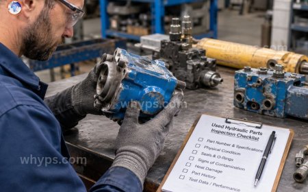 What should you check before buying used hydraulic parts?