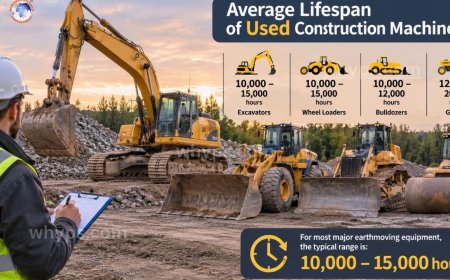 What is the average lifespan of used construction machinery?