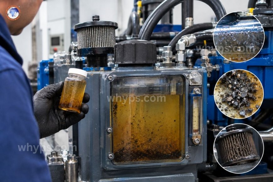 What causes hydraulic fluid contamination?
