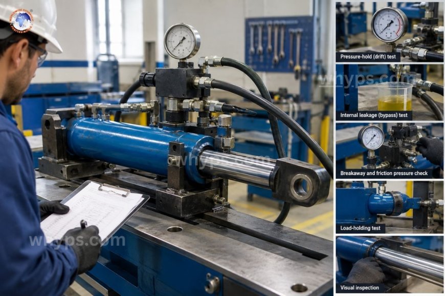 What are the mid-center testing methods for hydraulic cylinders?