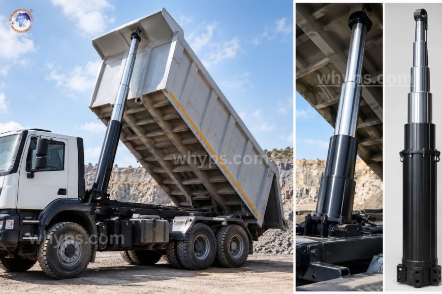 Heavy-duty telescopic hydraulic cylinders for dump trucks