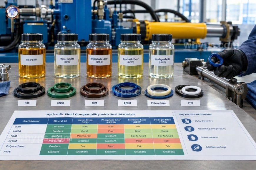 Which hydraulic fluids are compatible with modern hydraulic seal materials?