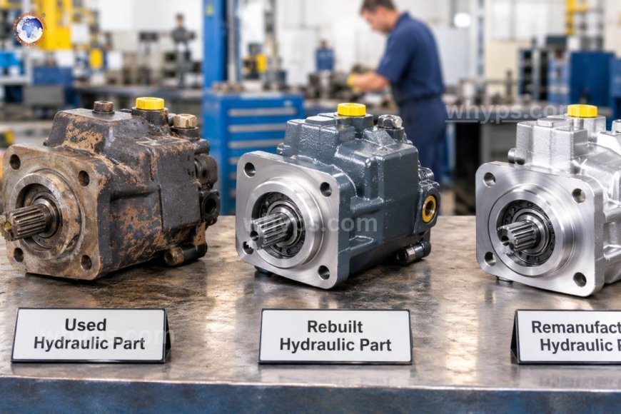 What is the difference between used, rebuilt, and remanufactured hydraulic parts?